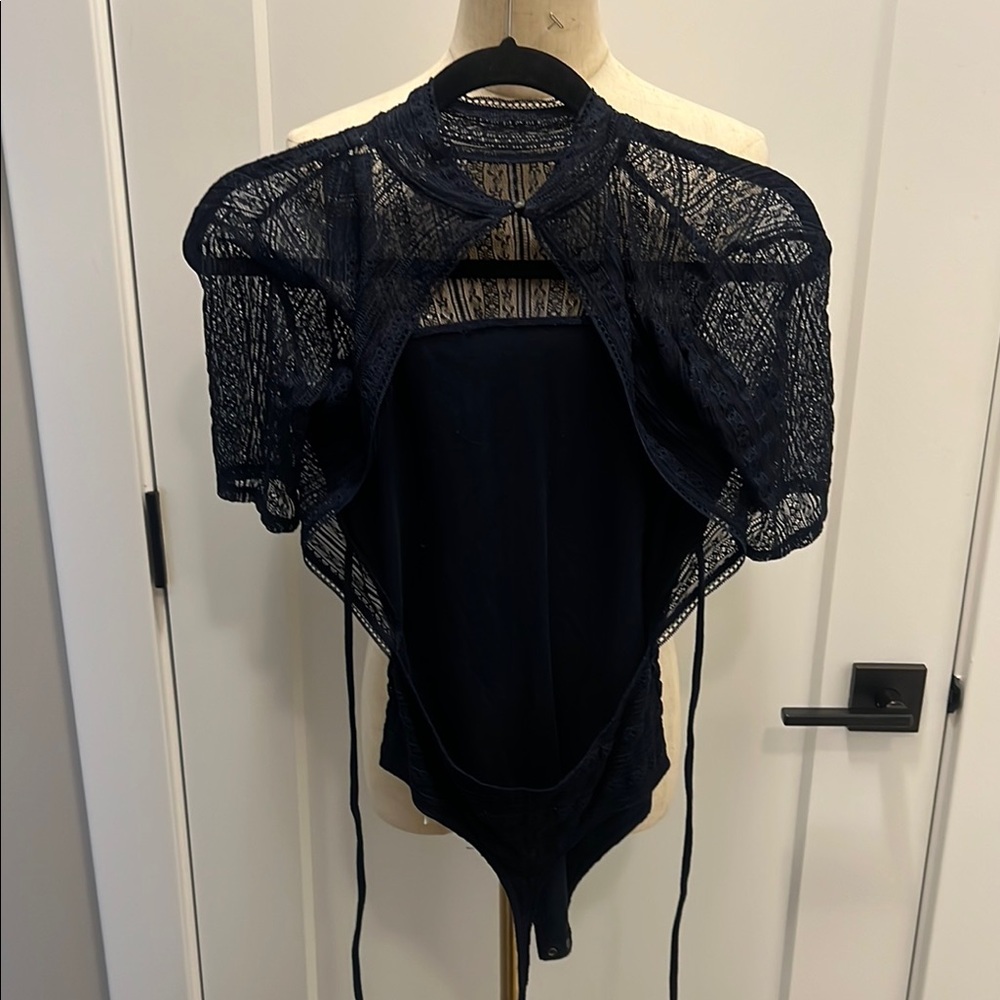 Abercrombie & Fitch Black Asymmetrical Sleeveless Bodysuit